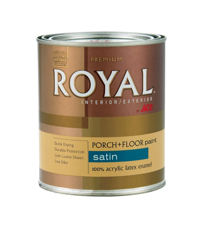 Ace Royal Satin Steel Wool Gray Acrylic Latex Porch & Floor Paint 1 qt.