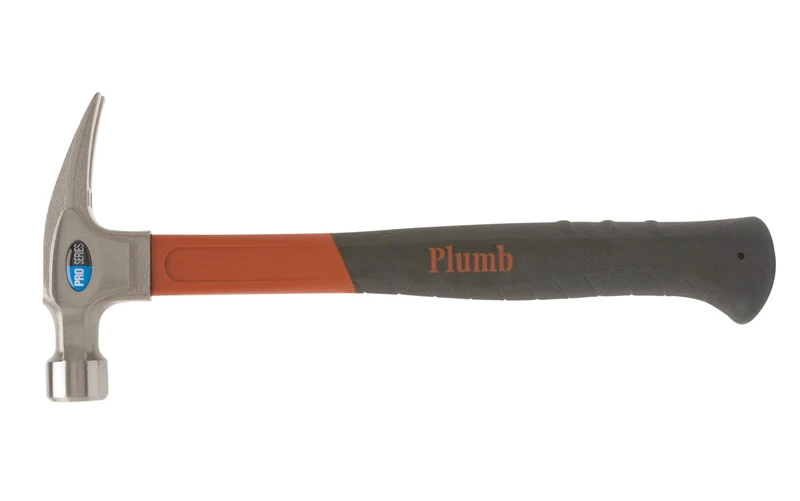 Plumb Pro Series 20 oz. Rip Claw Hammer Forged Steel Head Fiberglass Handle 13 in. L