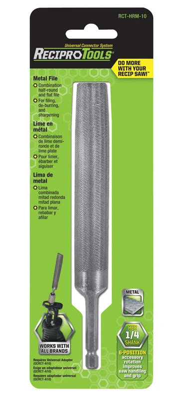 ReciproTools 5 in. L Metal Hex File 1 pc.