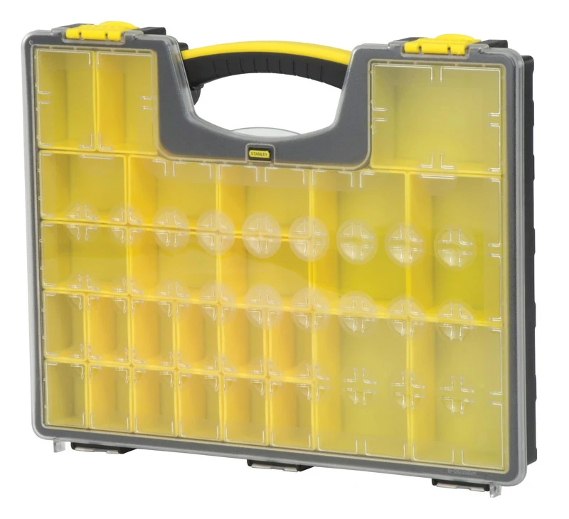 Stanley 16.7 in. L x 13.3 in. W x 2.15 in. H Storage Organizer Polypropylene 24 compartment Clear