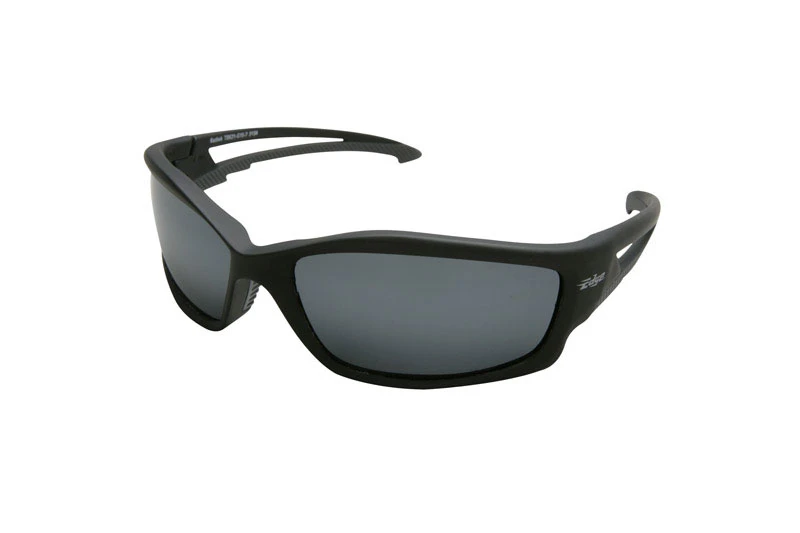 Edge Eyewear Kazbek Polarized Safety Glasses Black Lens Black Frame 1 pc.