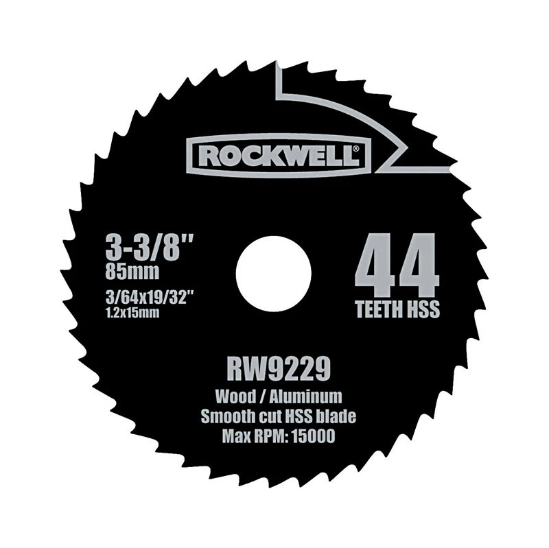 Rockwell 3-3/8 in. Dia. x 19/32 in. Versacut High Speed Steel 44 teeth 10 pc. Circular Saw Blade