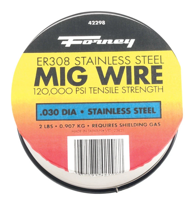 Forney 0.03 in. Stainless Steel MIG Welding Wire 120000 psi 2 lb.