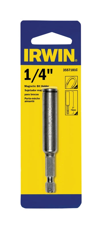 Irwin Hex 3 in. L Bit Holder S2 Tool Steel 1 pc.