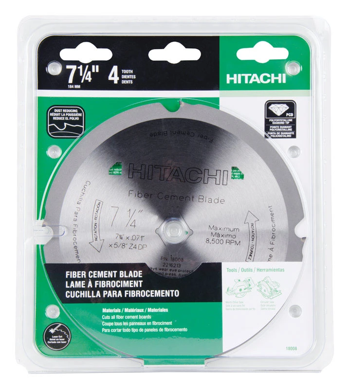 Hitachi HardiBlade 7-1/4 in. Dia. x 5/8 in. 18008 Polycrystalline Diamond Fiber Cement Blade 4