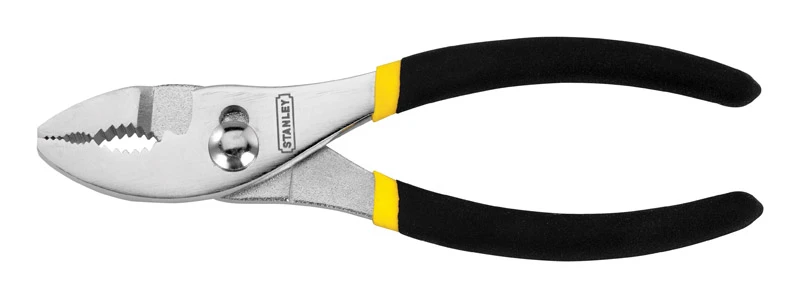 Stanley 8 in. Drop Forged Steel Slip Joint Pliers Black 1 pk