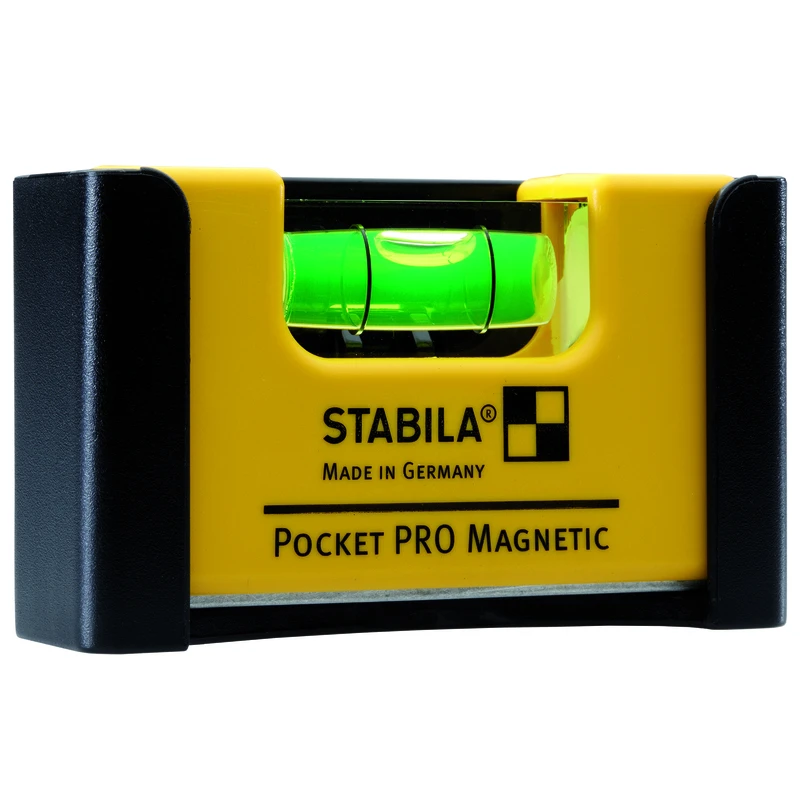 STABILA Magnetic Pocket PRO 2.95 in. Plastic Magnetic Pocket Level Pocket Level 1 vial