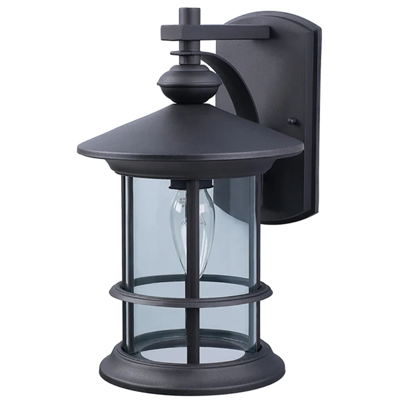 Canarm Treehouse Matte Black Switch Incandescent Light Fixture