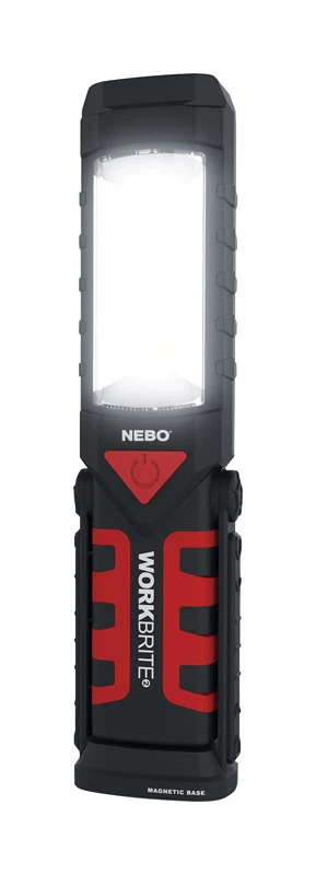Nebo Workbrite 2 220 lumens Black/Red LED COB Flashlight AAA Battery