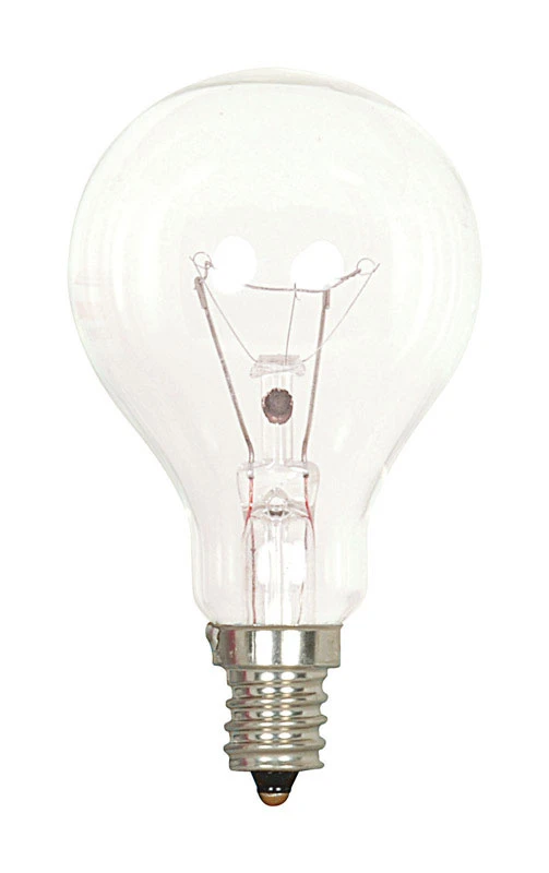 Satco 40 watts A15 A-Line Incandescent Bulb E12 (Candelabra) Soft White 1 pk