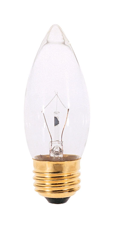 Satco 25 watts B11 Decorative Incandescent Bulb E26 (Medium) Soft White 2 pk