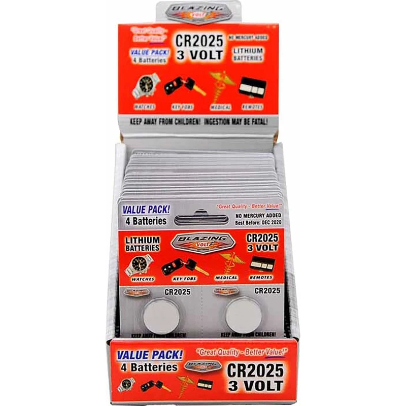 Shawshank LEDz Lithium CR2 3 volt Button Cell Battery CR2025 4 pk