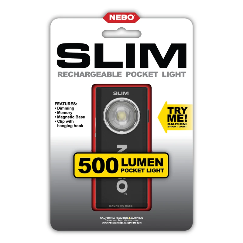 Nebo SLIM 500 lumens LED Rechargeable Flashlight