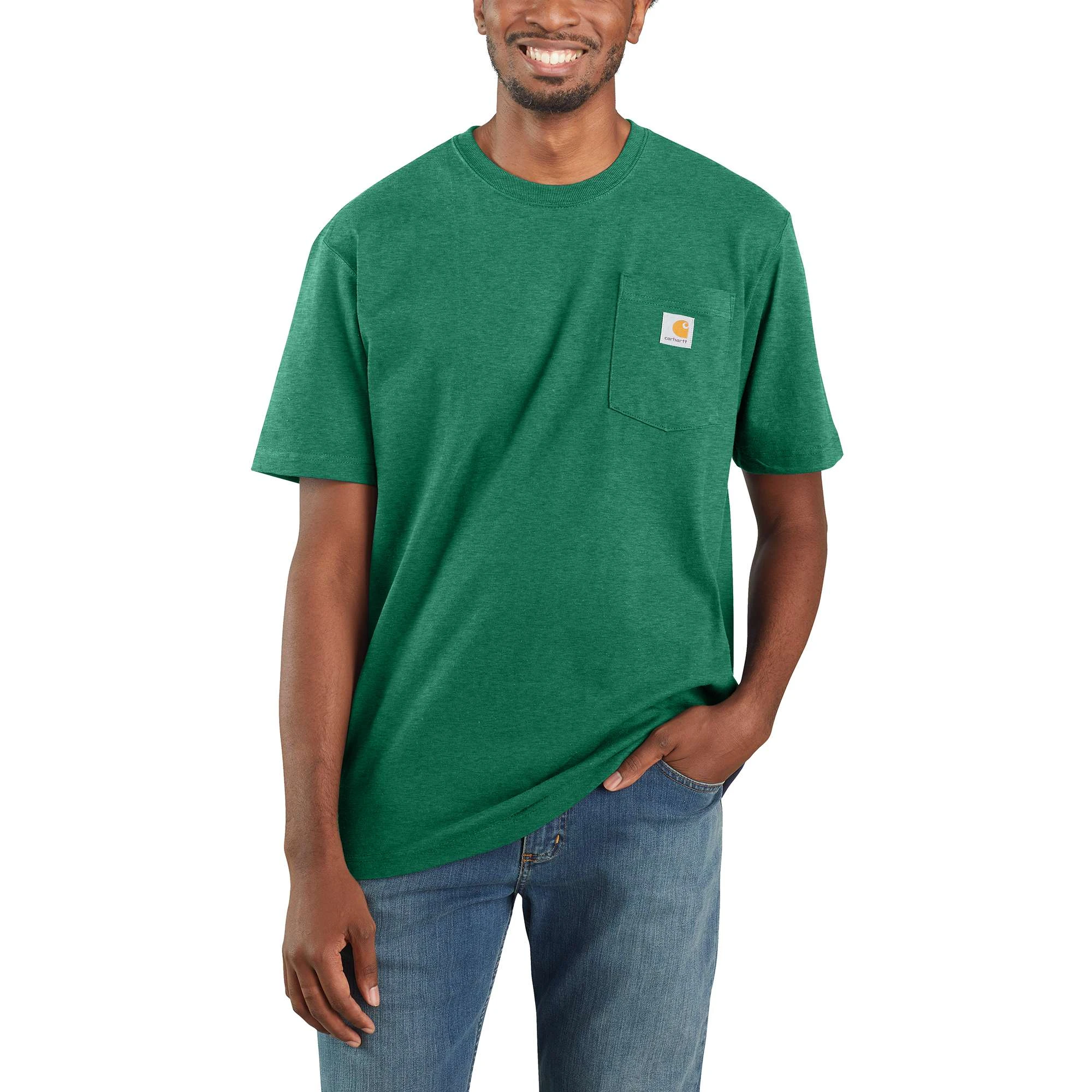 CARHARTT LOOSE FIT HEAVYWEIGHT SHORT SLEEVE POCKET T SHIRT NORTH WOODS HEATHER 3XL