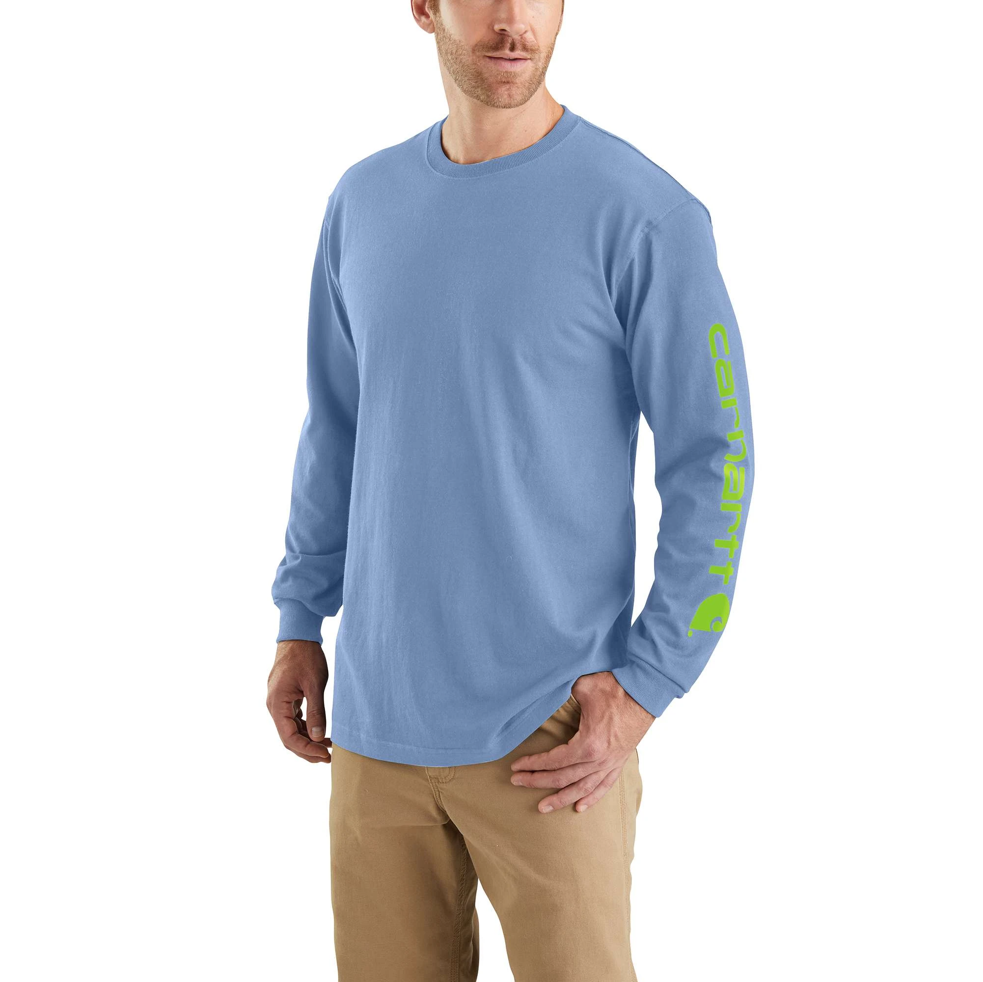 Loose Fit Heavyweight Long-Sleeve Logo Sleeve Graphic T-Shirt