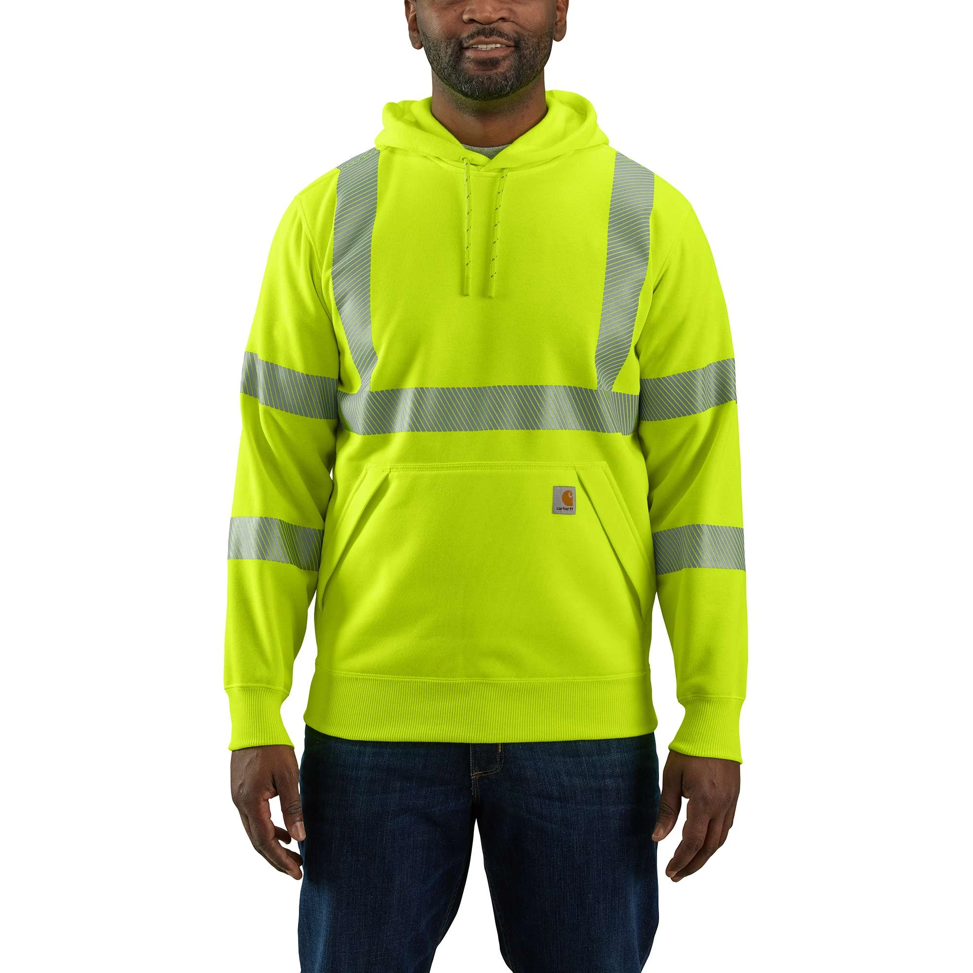 High-Visibility Loose Fit Mid Weight Hooded Class 3 Sweatshirt