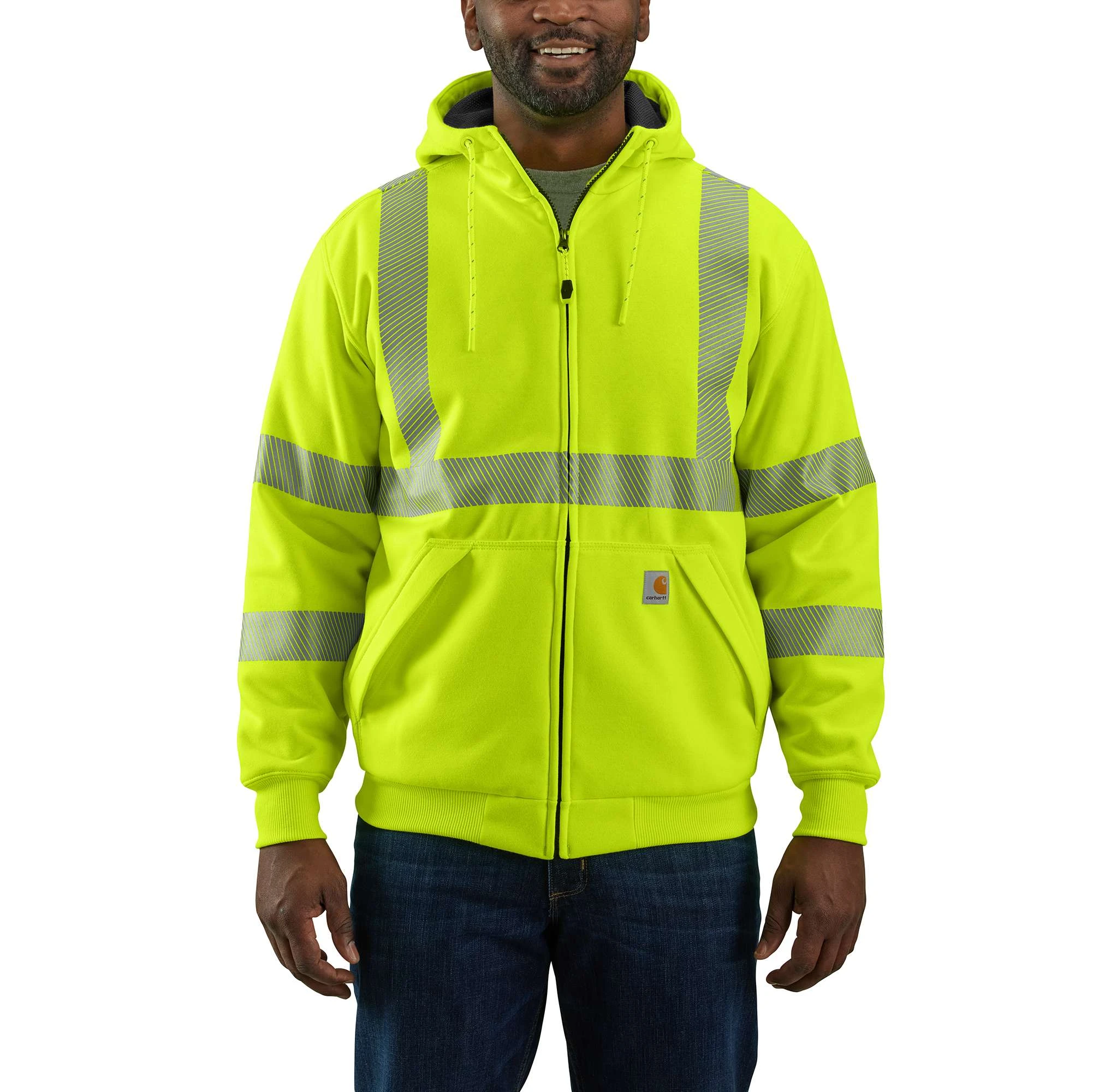 High-Visibility Loose Fit Mid Weight Thermal Lined Full Zip Class Sweatshirt