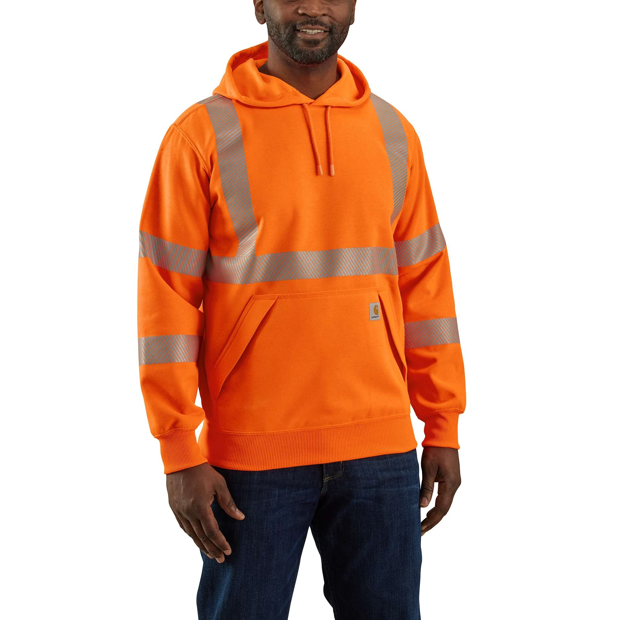 High-Visibility Loose Fit Mid Weight Hooded Class 3 Sweatshirt