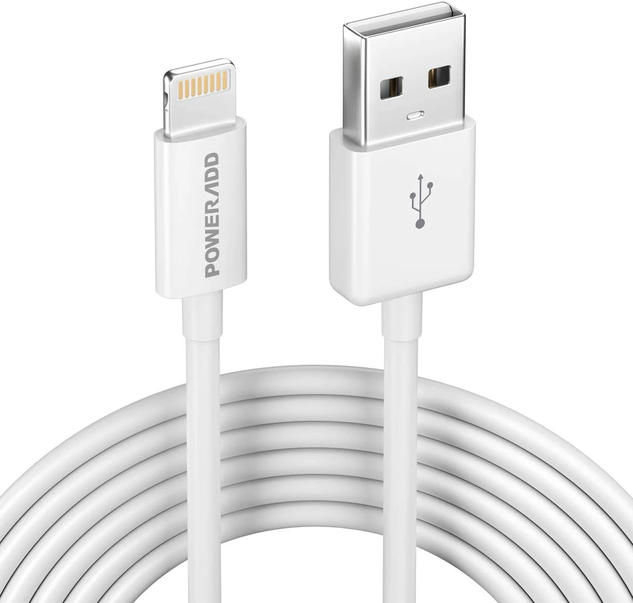 8-Pin Lightning to USB Cable (6.6ft / 2m) Charge and Sync Cable Cord for iPhone 7 7Plus 6s 6 Plus 5s 5c 5, iPad Pro/Air/Mini / 4th gen, iPod Touch/Nano - White (1)  [Apple MFi Certified] 