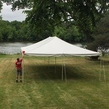 **Customer Setup** White Canopy Tent 20'X30' **Grass Only**