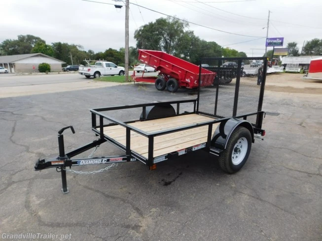 77"x10' Utility Trailer - 2" Ball - 4 Flat Wire - With Ramp