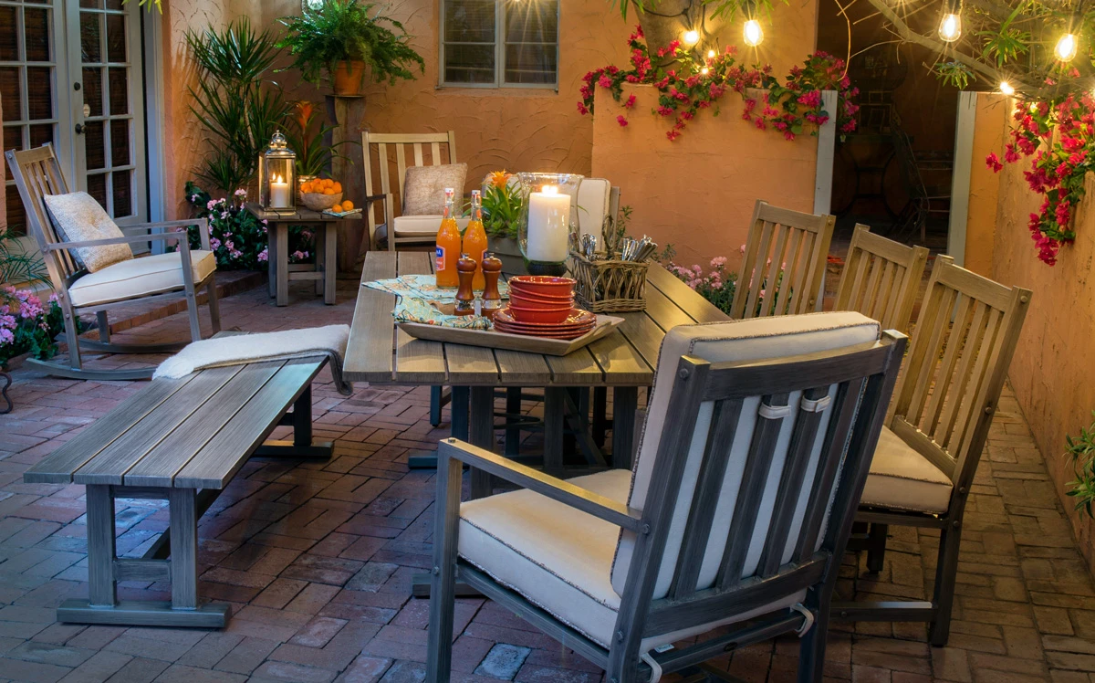 WOODLANDS 3PC BISTRO SET AGED TE