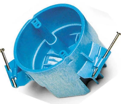 SuperBlue New Work Ceiling Electrical Box, Blue Hard Body