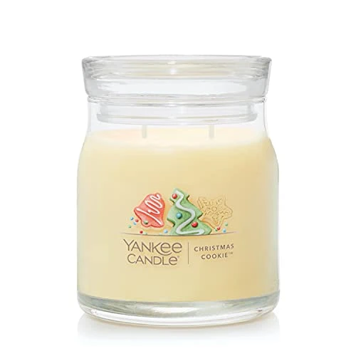 Yankee Candle Christmas Cookie Signature Medium Candle Jar, Multicolor