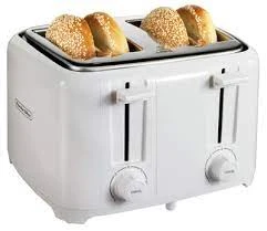  4 Slice, White, Cool Touch Toaster, Extra Large Slots