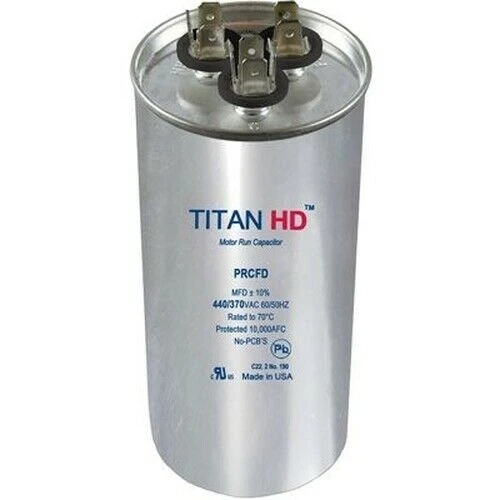 Prcfd405a American-made Hvac Round Motor Run Dual Capacitor 40/5 Mfd 440 Volts