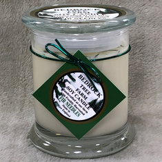 BEDROCK TREE FARM Libbey Status SOY CANDLE, NATURAL FIR NEEDLE, 12OZ