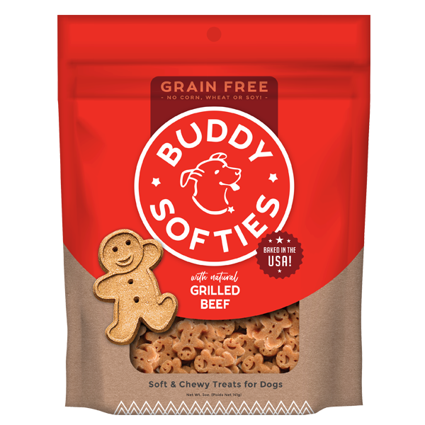 Cloud Star Soft & Chewy Buddy Biscuits Grilled Beef Dog Treats, 6 oz