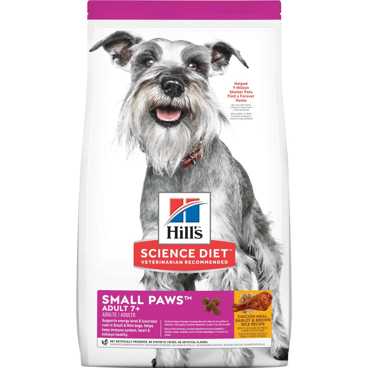 Science Diet Adult 7+ Small Paws Chicken Meal, Barley & Brown Rice dog food, 15.5 lb