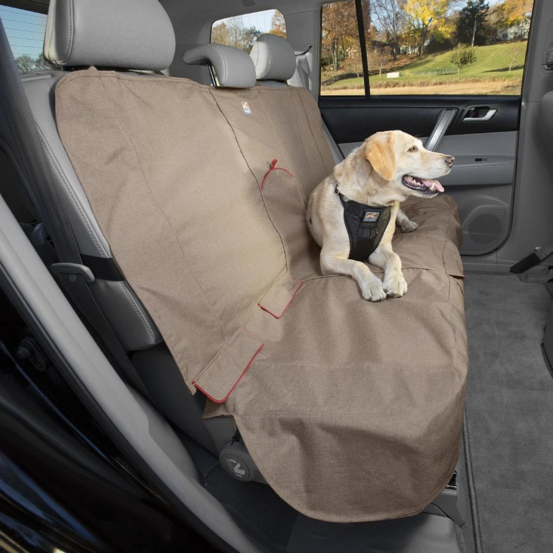 Kurgo Heather Bench Dog Car Seat Cover, Charcoal or Nutmeg
