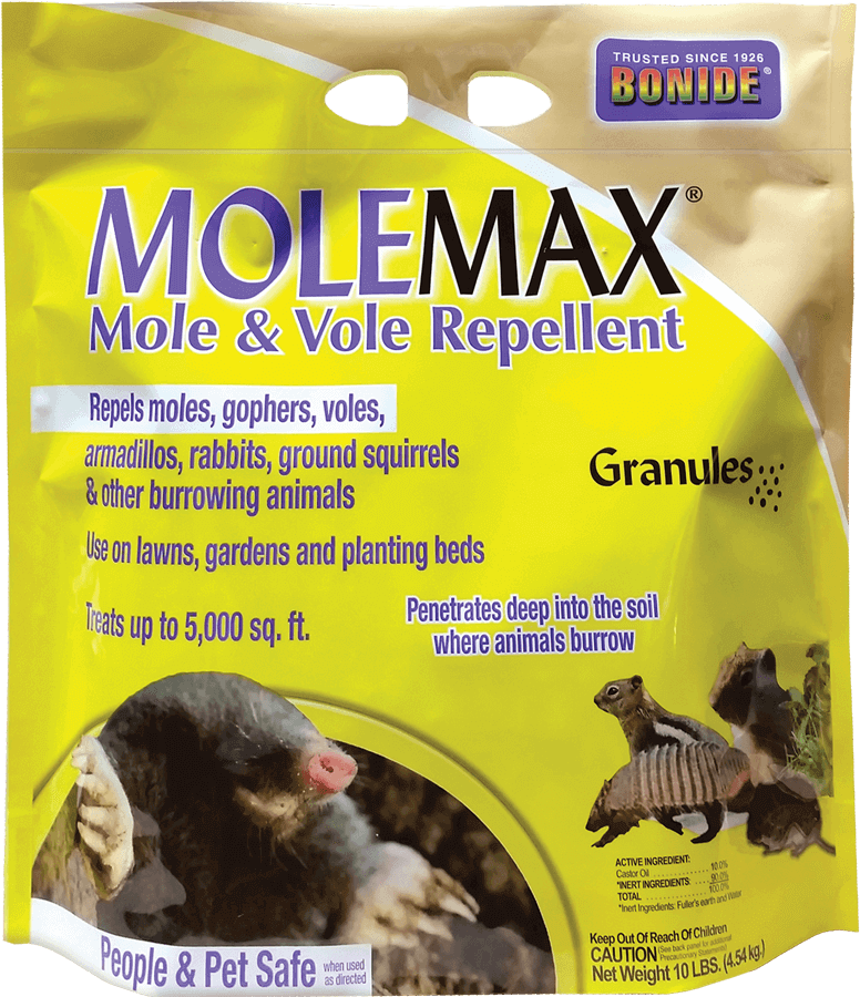 Bonide Molemax Mole & Vole Repellent Granules, 10 Lbs