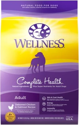Wellness Complete Health Adult Chicken & Oatmeal Dog Food, 15 lb