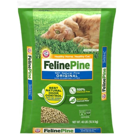 Feline Pine Non-Clumping Cat Litter, 40 LB