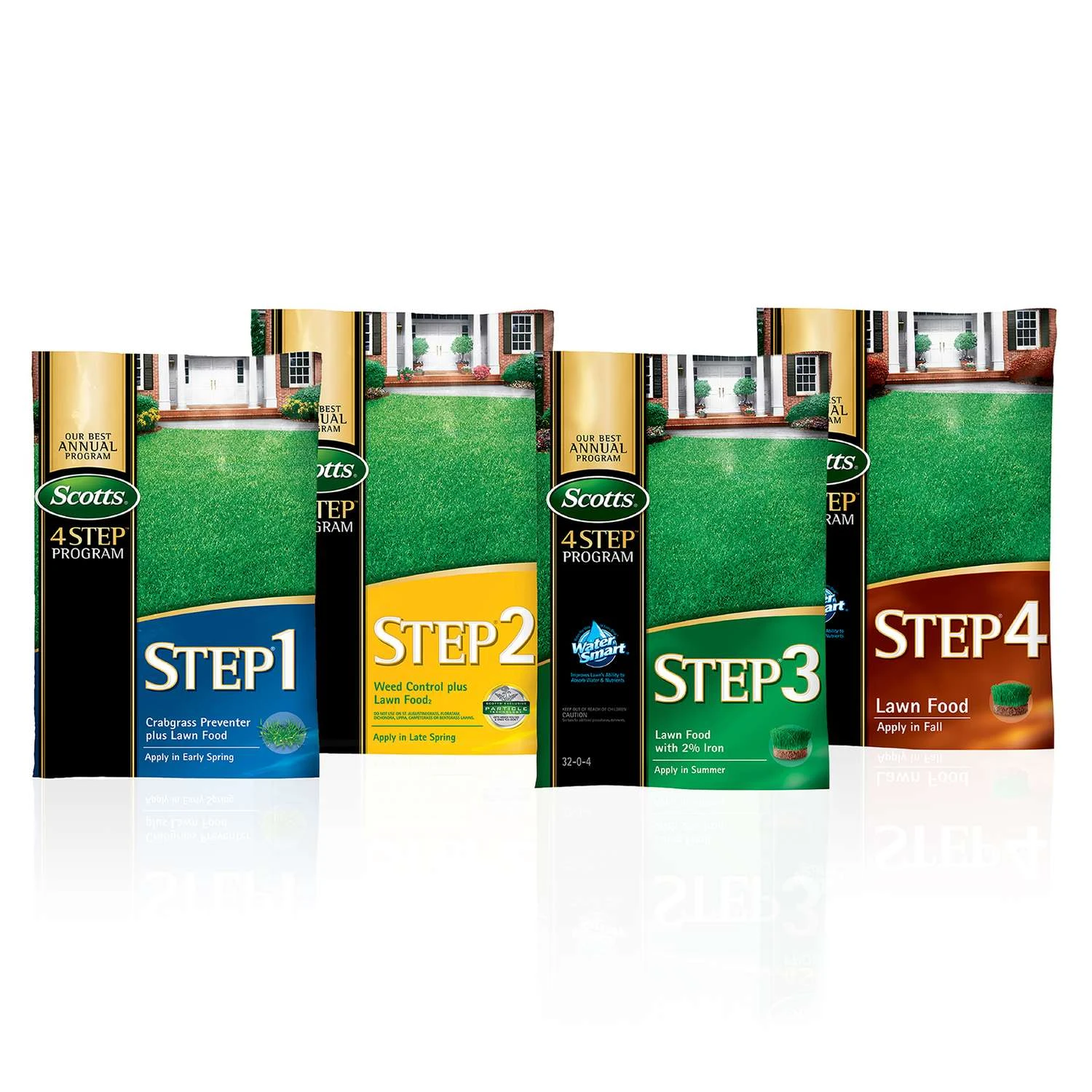 Scotts 4 Step Lawn Fertilizer Program, 15,000 Sq. Ft. Coverage