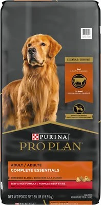 Purina Pro Plan Adult Shredded Beef & Rice Dog Food, 35 lb