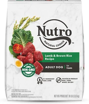Nutro Natural Choice Adult Lamb & Brown Rice Dog Food, 30 lb
