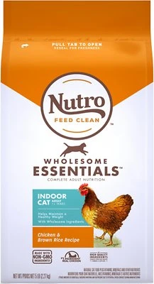 Nutro Wholesome Essential Chicken & Brown Rice Cat Food, 5 lb