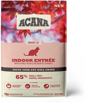 Acana Indoor Entrée Chicken & Turkey Adult Dry Cat Food, 10 Lb