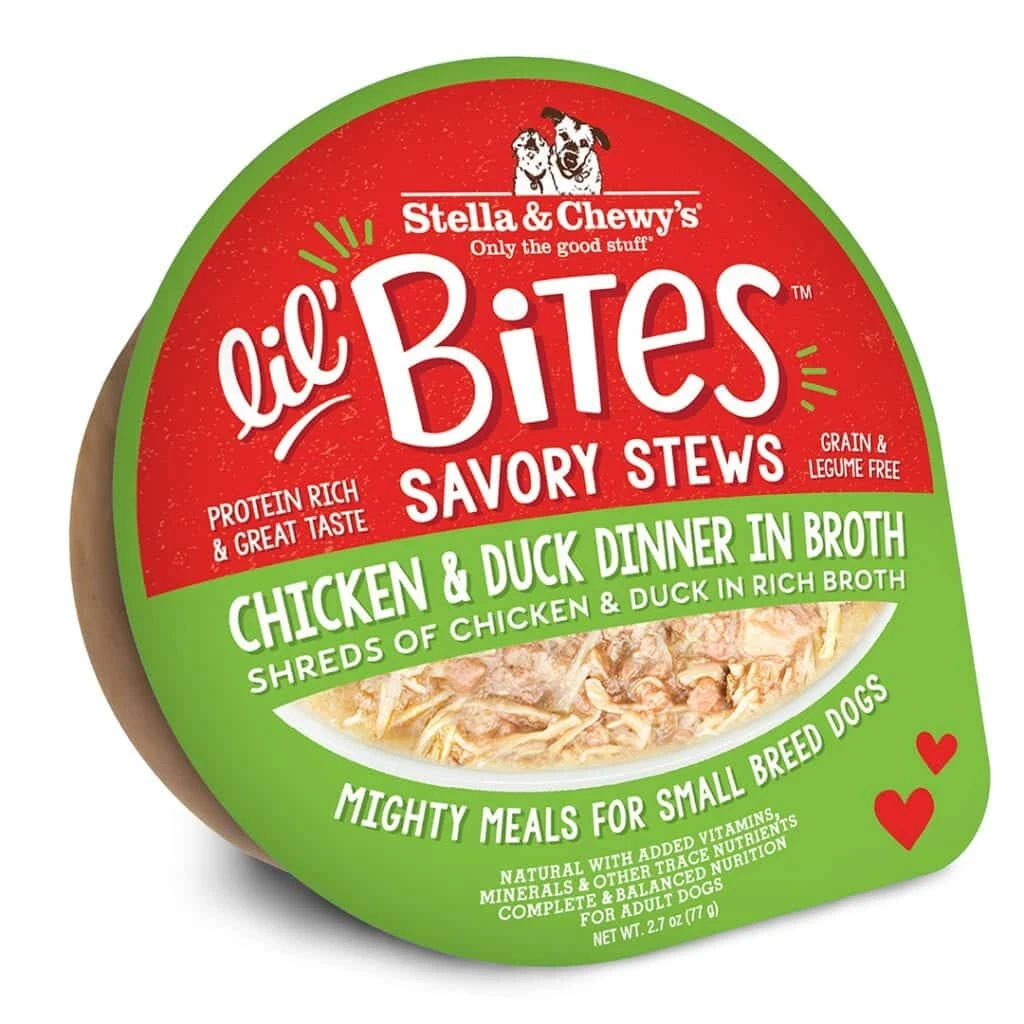 Stella & Chewy's Lil' Bites Savory Stews Chicken & Duck Dinner In Broth, 2.7 Oz