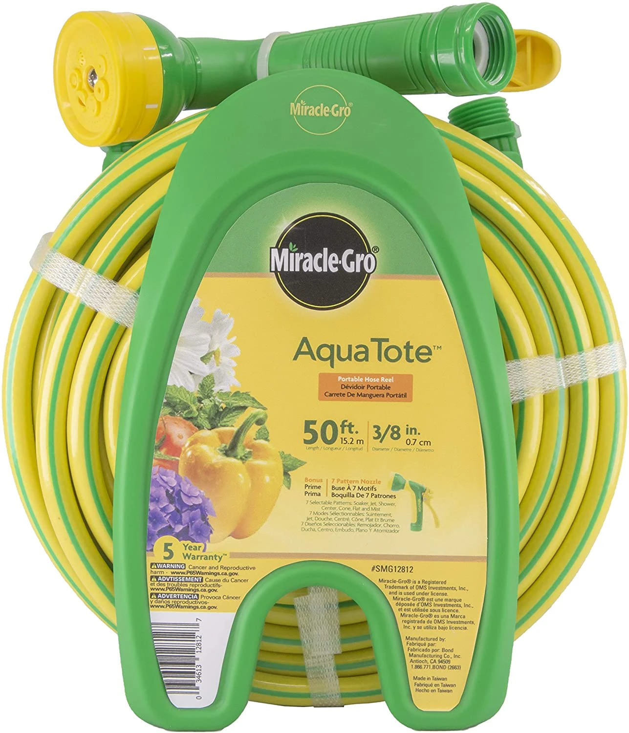 Miracle Gro Mini Hose Reel with Nozzle