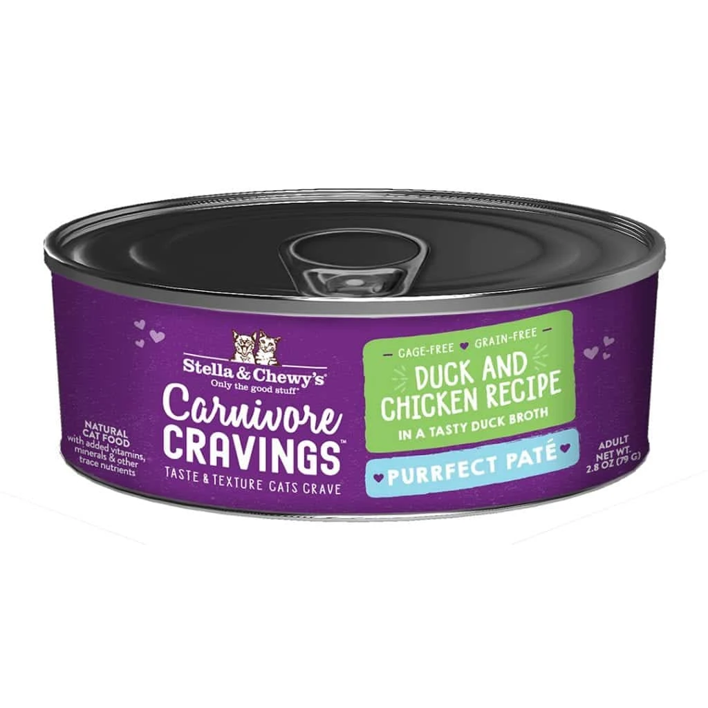 Stella & Chewy's Carnivore Cravings Pate Duck & Chicken Cat Food, 2.8 Oz
