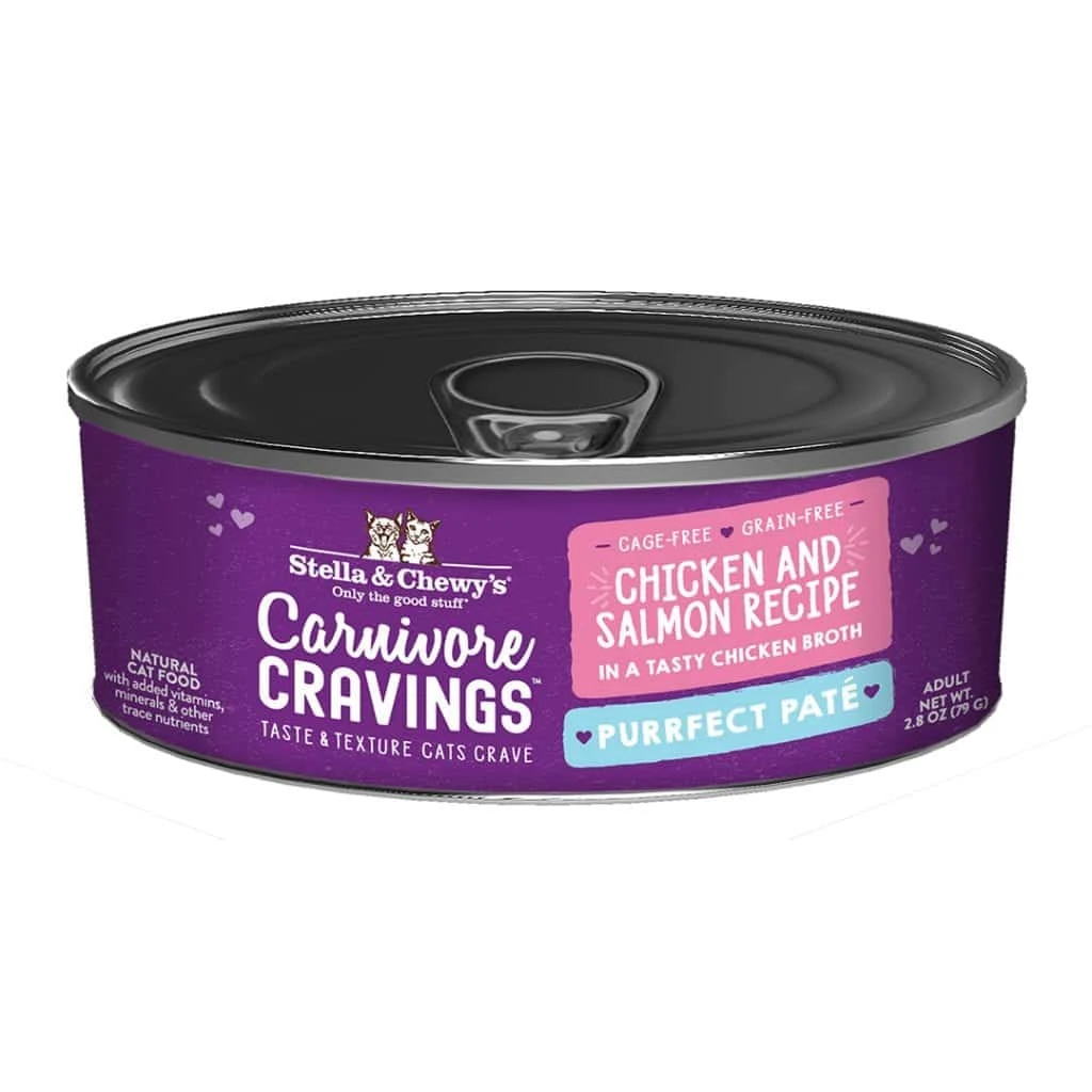 Stella & Chewy's Carnivore Cravings Pate Chicken & Salmon Cat Food, 2.8 Oz