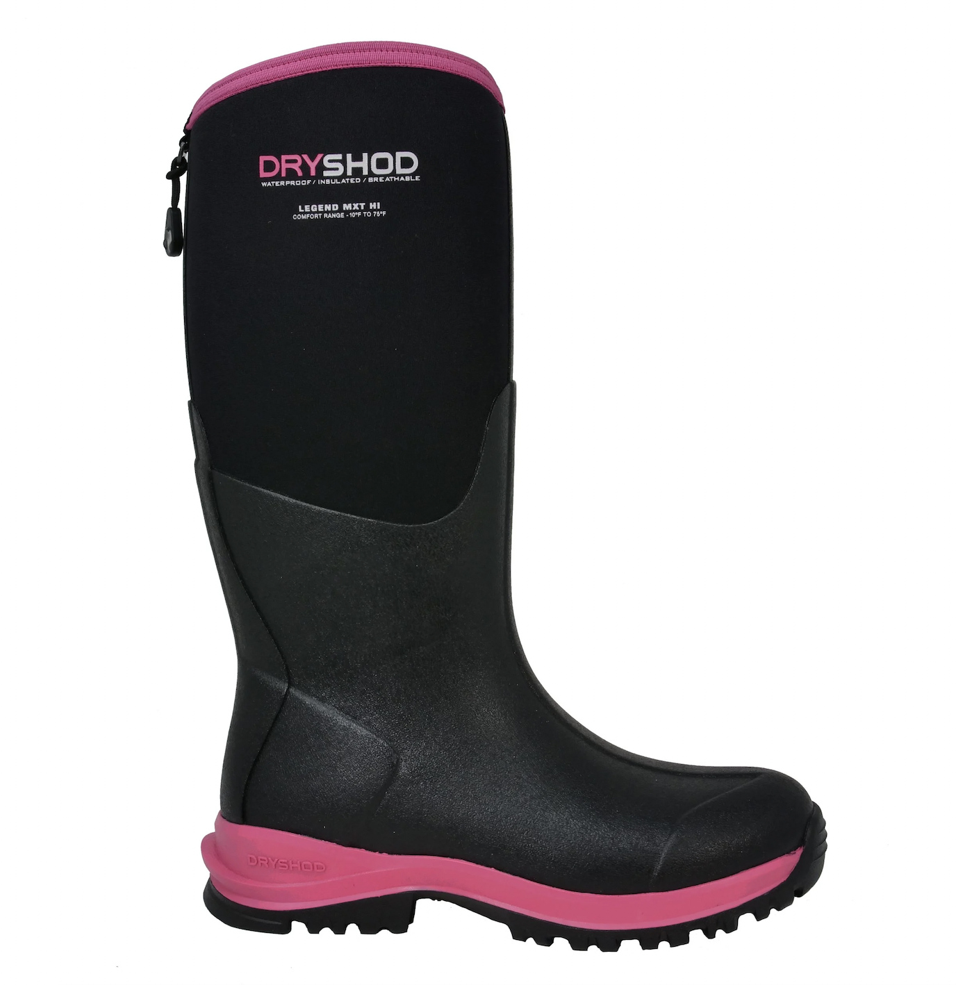 Dryshod Women's Hi Legend MXT Adventure Boots, Black & Pink, Size 10