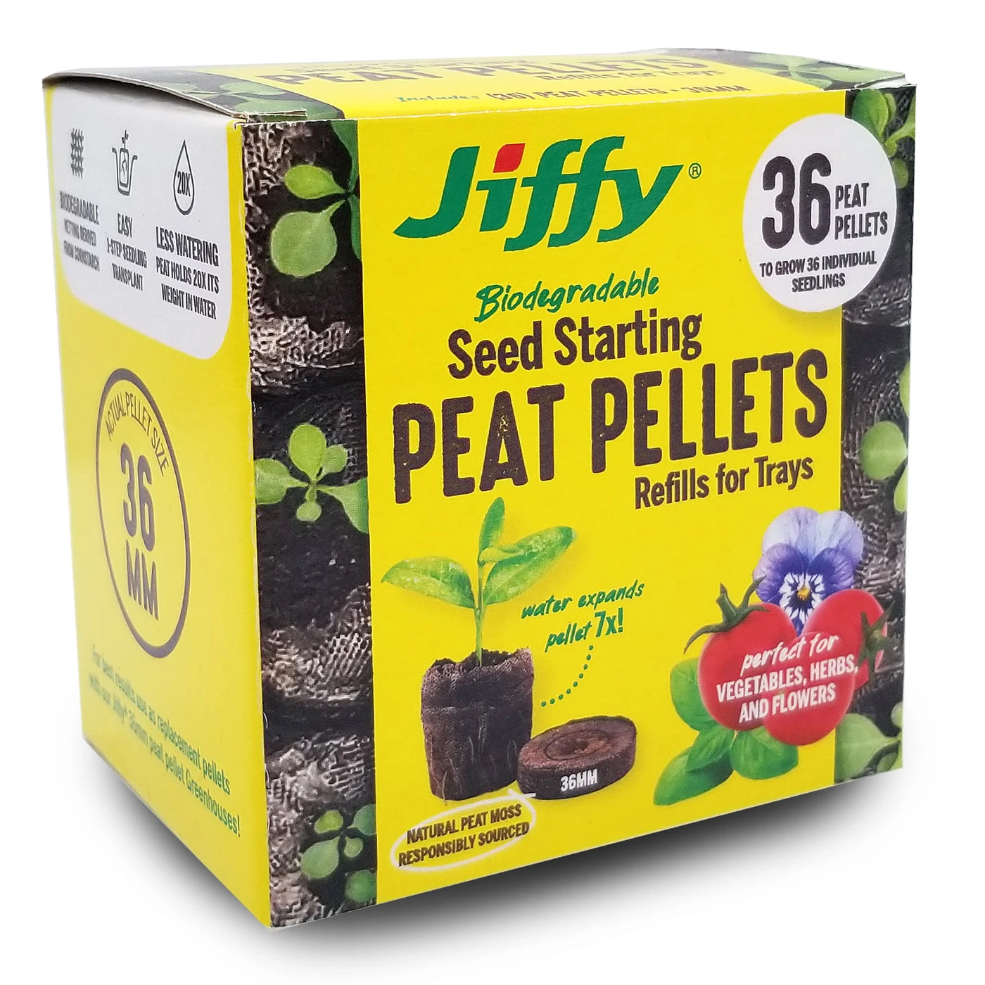 Jiffy Seed Starting Peat Pellet Refill, 36 Count