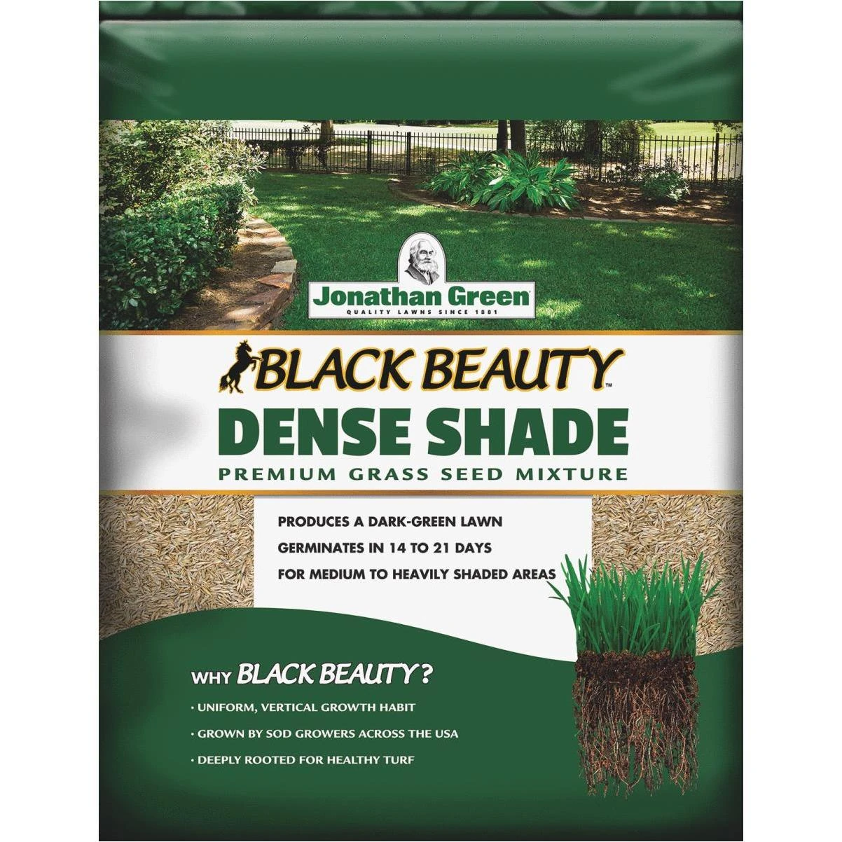 Black Beauty Dense Shade Grass Seed Mixture, 25 Lb