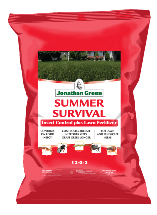 Summer Survival Insect Control Plus Lawn Fertilizer, 15,000 Sq. Ft. Coverage